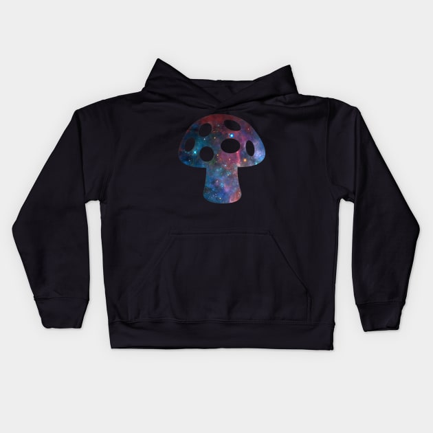 Trippy Mushroom tie dye Kids Hoodie by raidrival